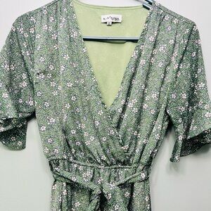 LA Soul Green floral dress